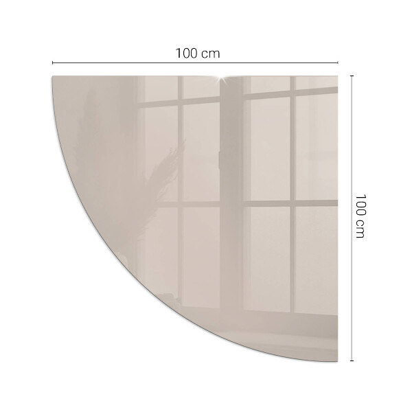 Četrtina kroga ognjevarno steklo za kamin Barva Svetlo rjava