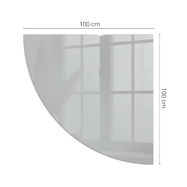Četrtina kroga kaljeno steklo za pod kamin Barva Svetlo siva