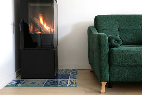 Kvadratna steklo za kamin Vzorci keramičnih ploščic