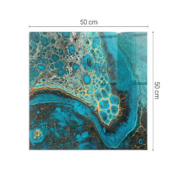 Kvadratna kaljeno steklo za kamin Abstraktni organski vzorec