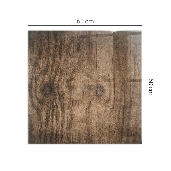 Kvadratna kaljeno steklo za kamin Naravni lesni vzorec