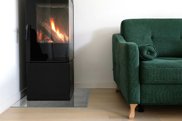 Kvadratna podložna plošča za kamin Tekstura surovega betona