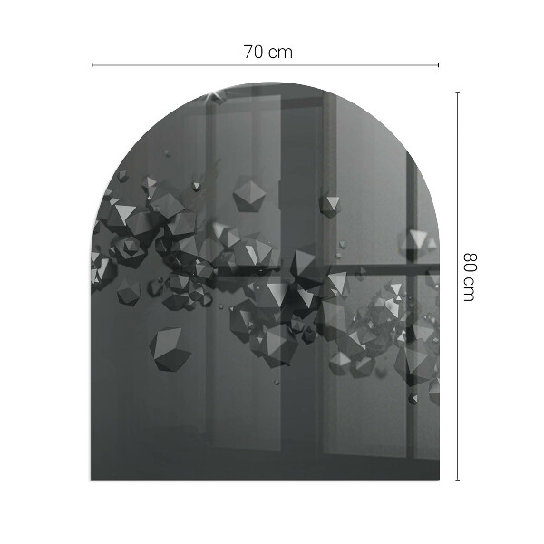 Polovalna ognjevarno steklo za kamin Abstraktni oblak trdnih snovi