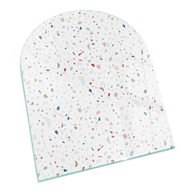 Polovalna kaljeno steklo za pod kamin Vzorec z majhnimi oblikami