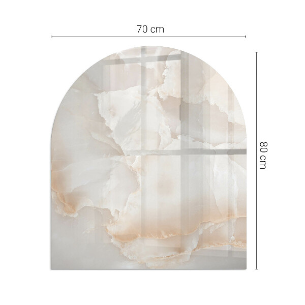 Polovalna kaljeno steklo za pod kamin Vzorec naravnega kamna