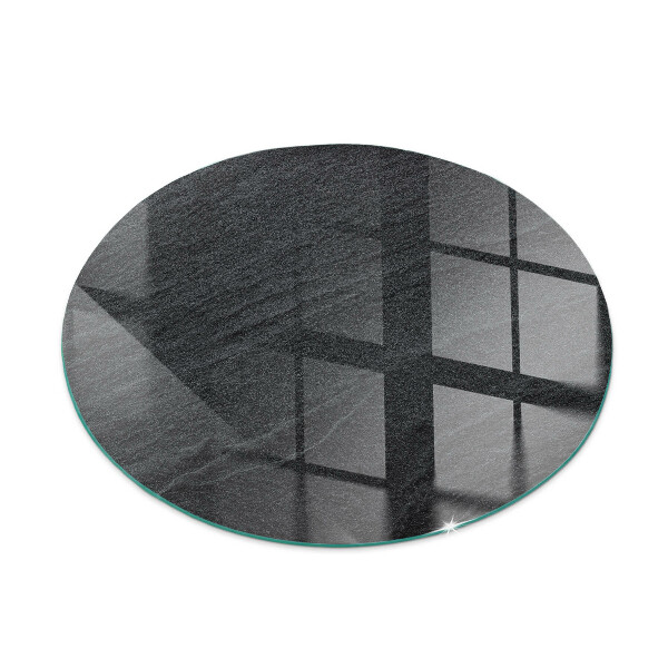 Okrogla steklena podložna plošča za kamin Tekstura naravnega kamna