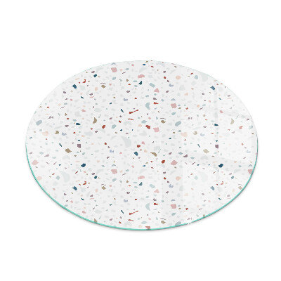 Okrogla steklena podložna plošča za kamin Vzorec z majhnimi oblikami