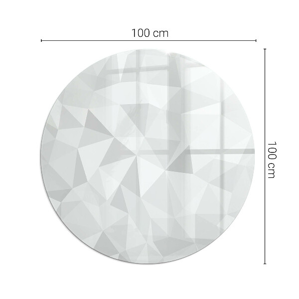 Okrogla steklo za pod kamin Abstraktni geometrijski vzorec