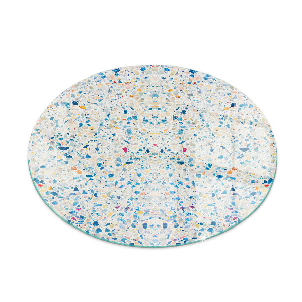 Okrogla steklena podložna plošča za kamin Abstraktni teksturni vzorec