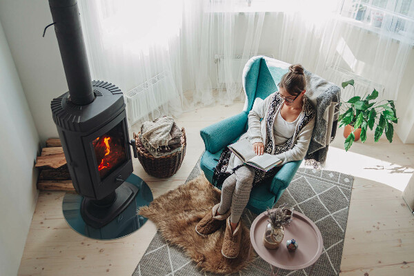 Okrogla steklena podložna plošča za kamin Barva morja