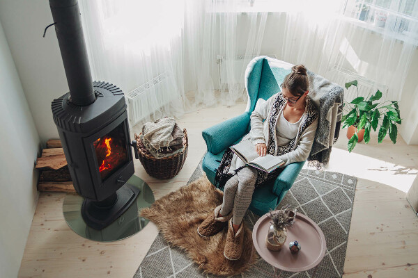 Okrogla steklo za pod kamin Olivna barva