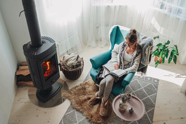 Okrogla steklena podložna plošča za kamin Barva rjava