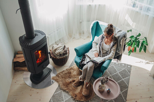 Okrogla steklo za pod kamin Barva siva