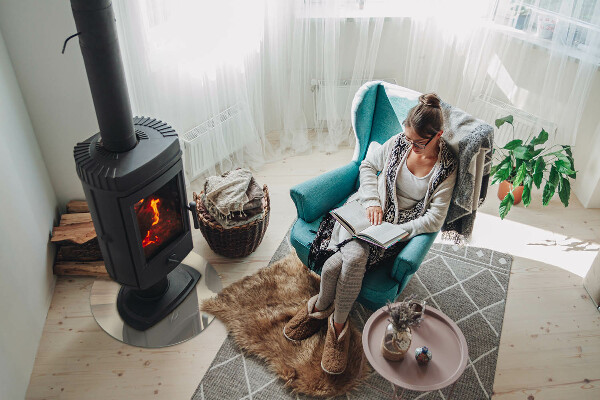 Okrogla steklo za pod kamin Barva Bež