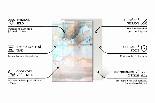 Pravokotna podložna plošča za kamin Tekstura naravnega kamna