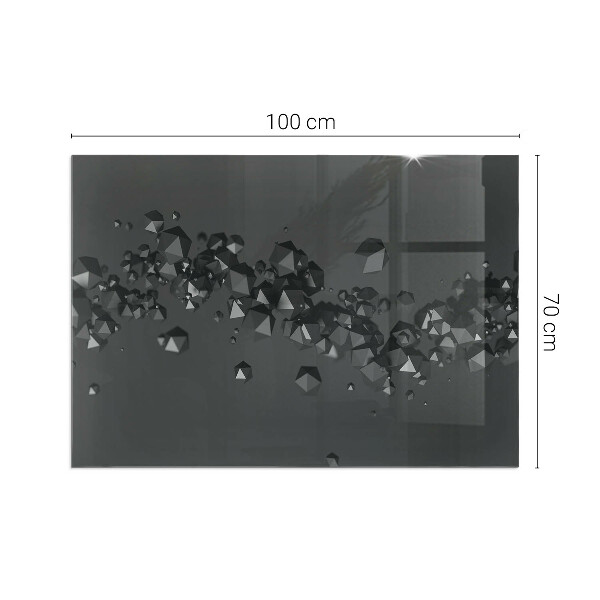 Pravokotna steklo za kamin Abstraktni oblak trdnih snovi