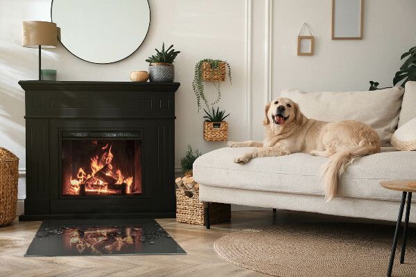 Pravokotna steklo za kamin Abstraktni oblak trdnih snovi