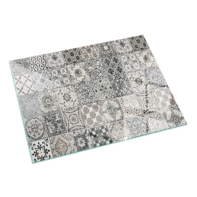 Pravokotna kaljeno steklo za kamin Dekorativni vzorci ploščic