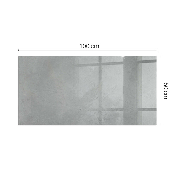 Pravokotna steklo za kamin Tekstura betona z učinkom