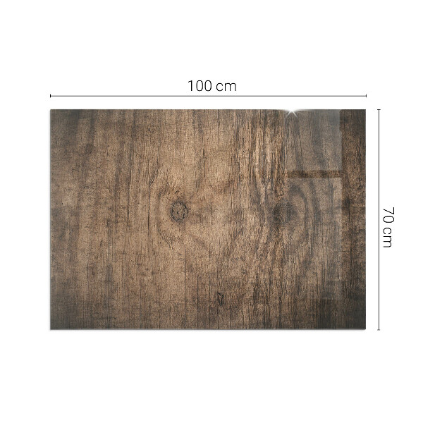 Pravokotna kaljeno steklo za kamin Naravni lesni vzorec