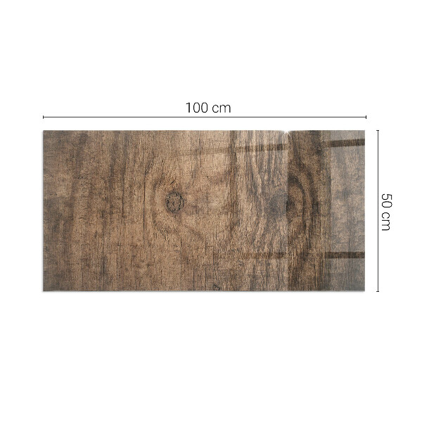 Pravokotna kaljeno steklo za kamin Naravni lesni vzorec