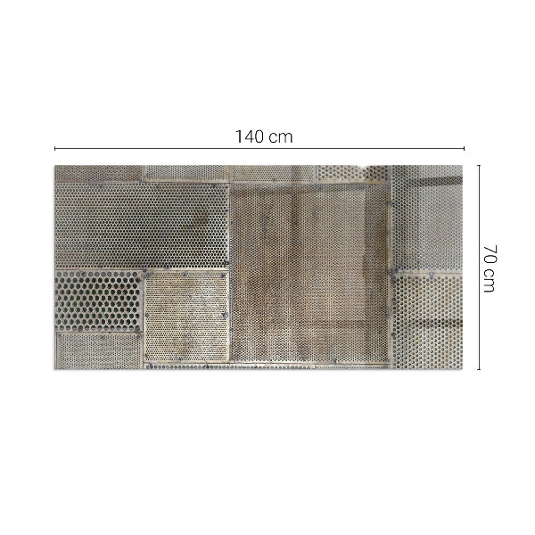 Pravokotna steklo za kamin Vzorec perforirane pločevine