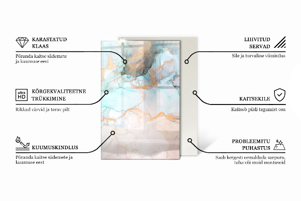 Pravokotna kaljeno steklo za kamin Svetla tekstura lesa