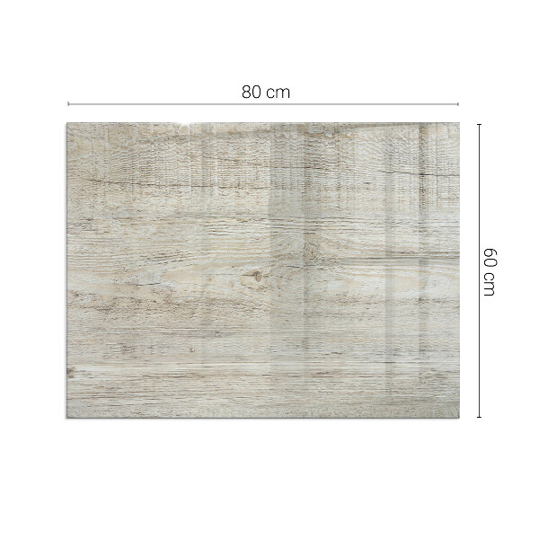 Pravokotna kaljeno steklo za kamin Svetla tekstura lesa