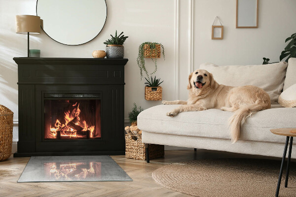 Pravokotna podložna plošča za kamin Tekstura surovega betona