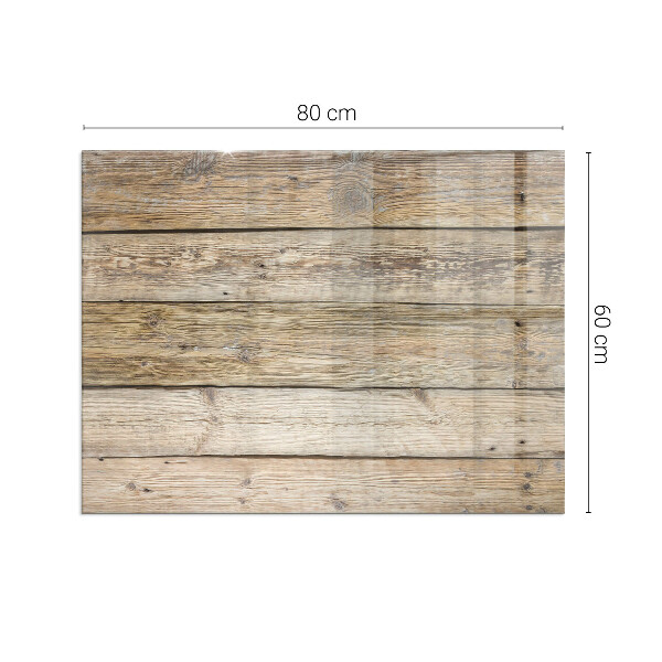 Pravokotna kaljeno steklo za kamin Tekstura lesenih desk