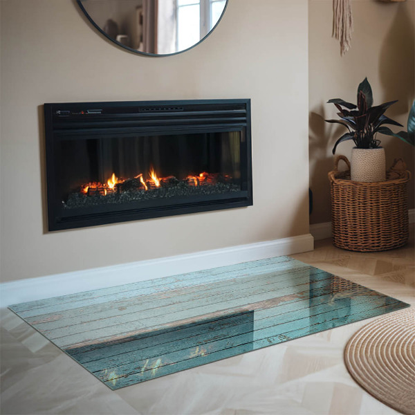 Pravokotna podložna plošča za kamin Deske v rustikalnem slogu