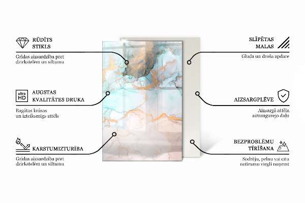 Pravokotna steklo za kamin Abstraktni teksturni vzorec