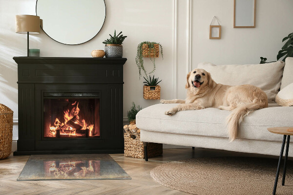 Pravokotna steklo za kamin Abstraktni teksturni vzorec