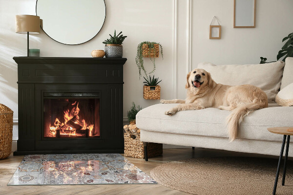 Pravokotna podložna plošča za kamin Mozaični vzorci v ploščicah