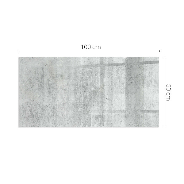Pravokotna kaljeno steklo za kamin Tekstura surovega betona