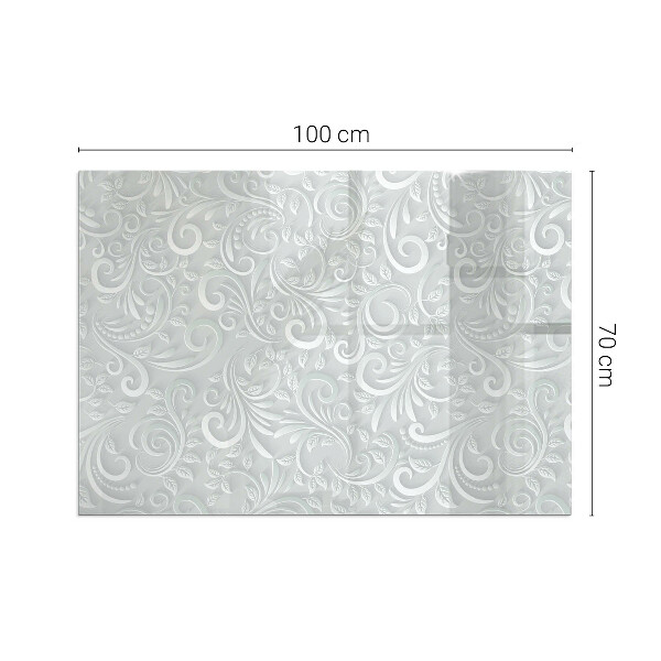 Pravokotna steklo za kamin Eleganten rastlinski vzorec