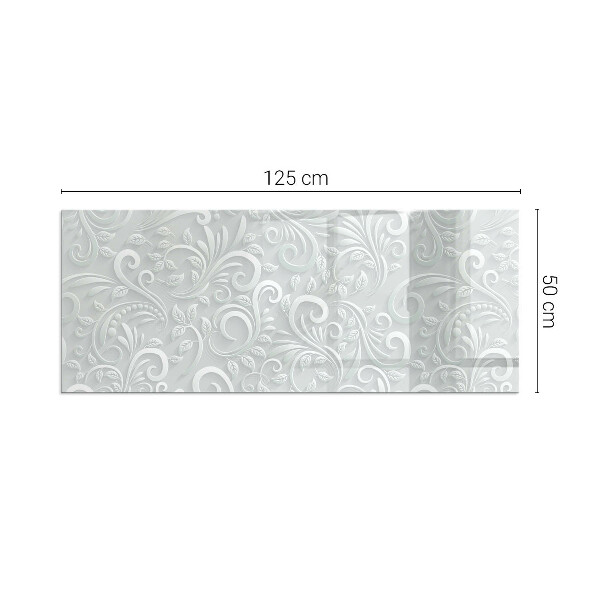 Pravokotna steklo za kamin Eleganten rastlinski vzorec