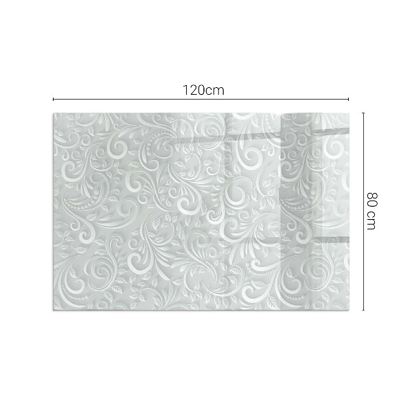 Pravokotna steklo za kamin Eleganten rastlinski vzorec