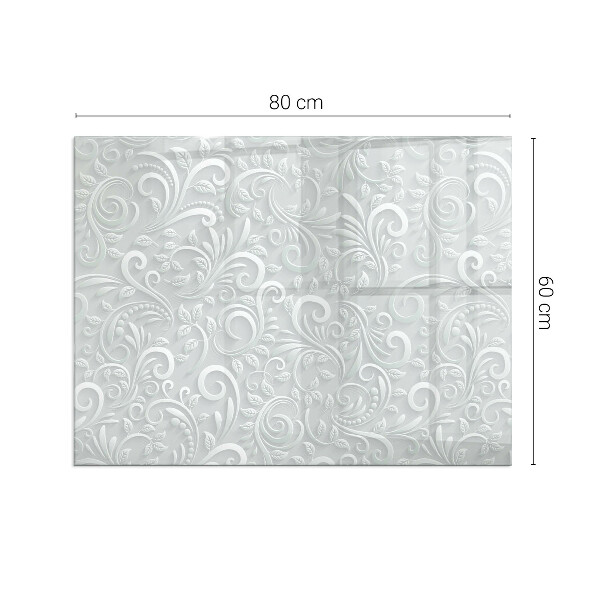 Pravokotna steklo za kamin Eleganten rastlinski vzorec