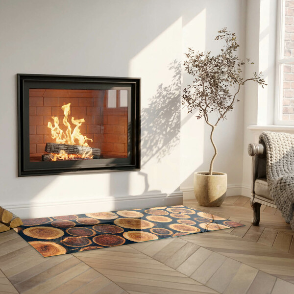 Pravokotna podložna plošča za kamin Škatla z rezanim lesom