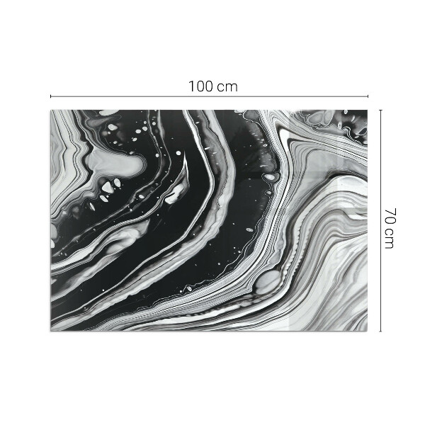 Pravokotna kaljeno steklo za kamin Abstraktni valovi in ​​črte