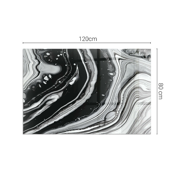 Pravokotna kaljeno steklo za kamin Abstraktni valovi in ​​črte