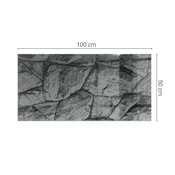 Pravokotna steklo za kamin Vzorec naravnega kamna