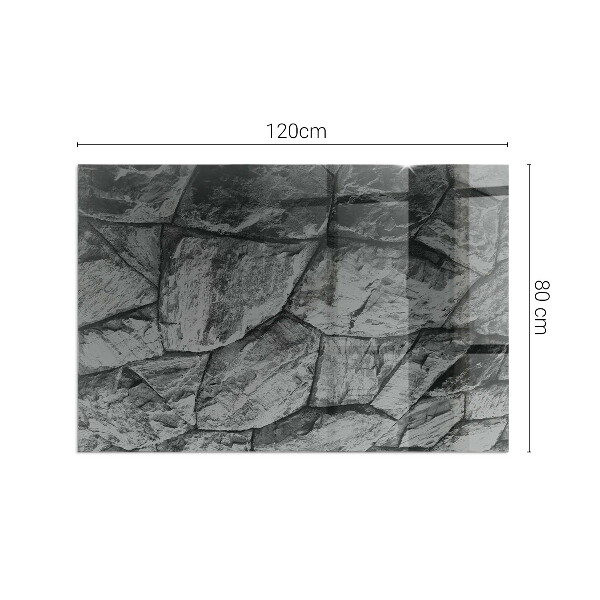 Pravokotna steklo za kamin Vzorec naravnega kamna