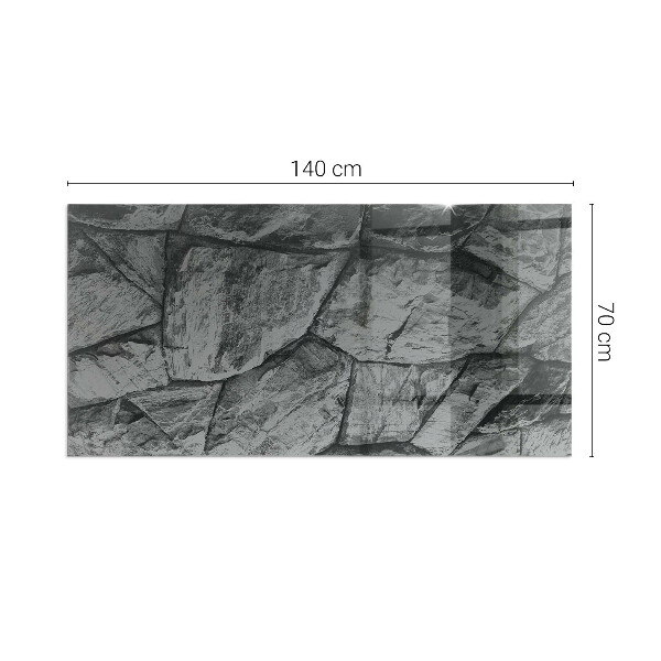 Pravokotna steklo za kamin Vzorec naravnega kamna