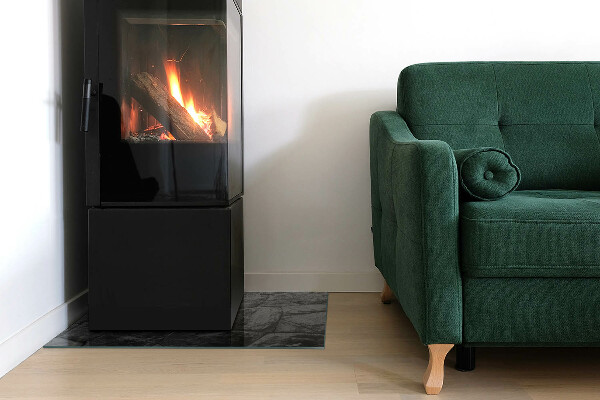 Pravokotna steklo za kamin Vzorec naravnega kamna