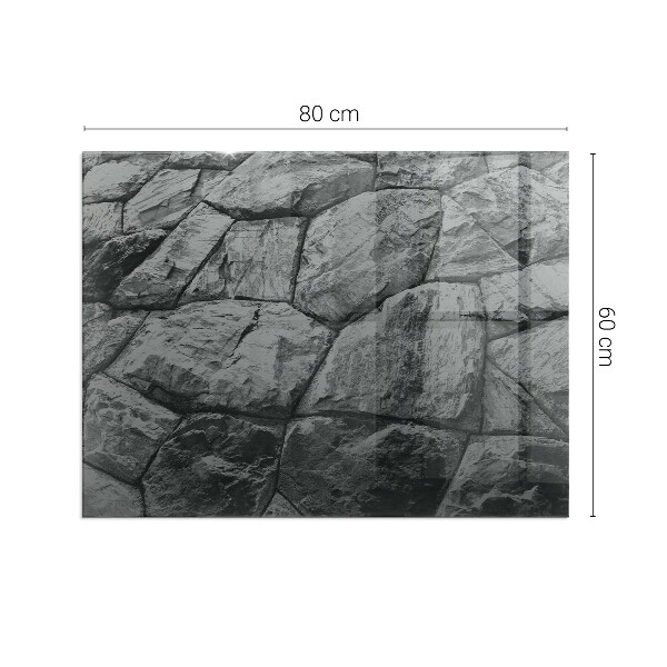 Pravokotna steklo za kamin Vzorec naravnega kamna