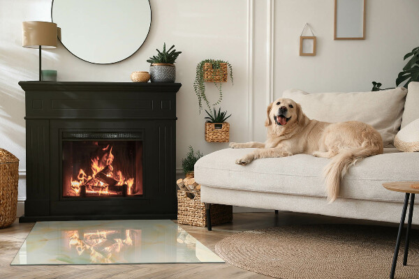 Pravokotna steklo za kamin Abstraktni marmorni vzorec