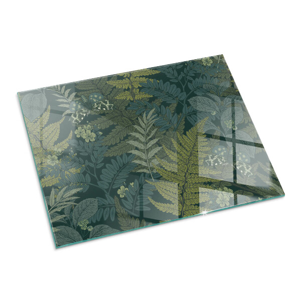 Pravokotna podložna plošča za kamin Rastlinski motivi z metulji