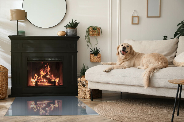 Pravokotna podložna plošča za kamin Barva temno modra